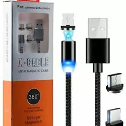 Магнітний кабель 3-в1 зарядний пристрій MICRO USB, C, Iphone Магнітний кабель 3-в1 зарядний пристрій MICRO USB, C, Iphone